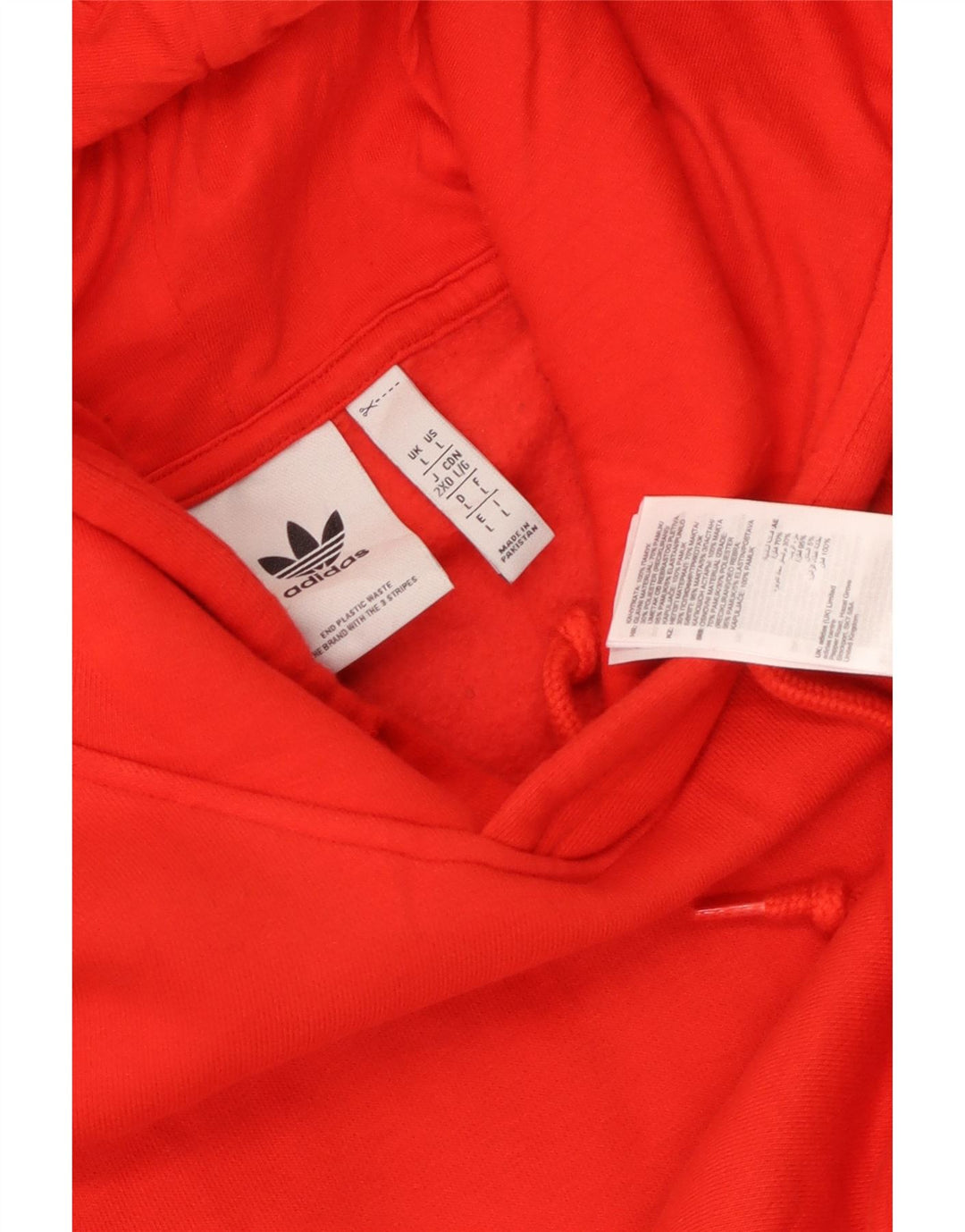 Adidas Męski sweter z kapturem, duży, czerwony, bawełniany