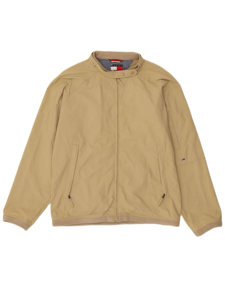 Damska kurtka bomberka Tommy Hilfiger UK 16, duża, beżowa, nylonowa