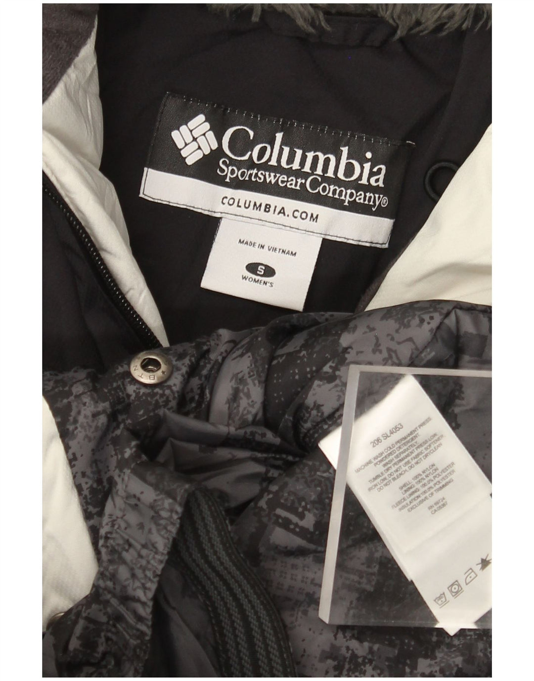Damska kurtka wiatrówka z kapturem Columbia UK 10 Small Black Nylon