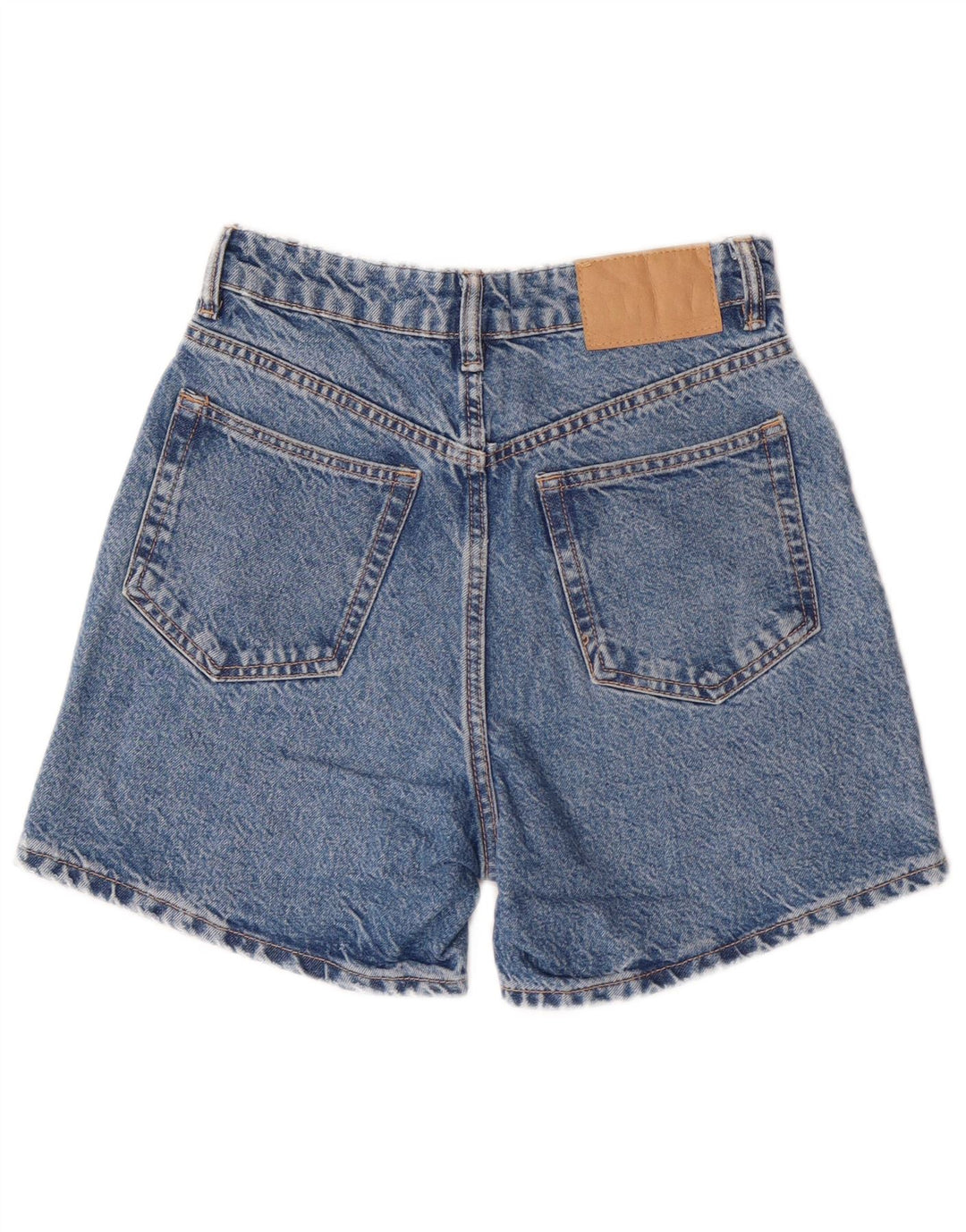 Damskie spodenki jeansowe z wysokim stanem Zara EU 34 2XS W24 Niebieskie bawełniane klasyczne