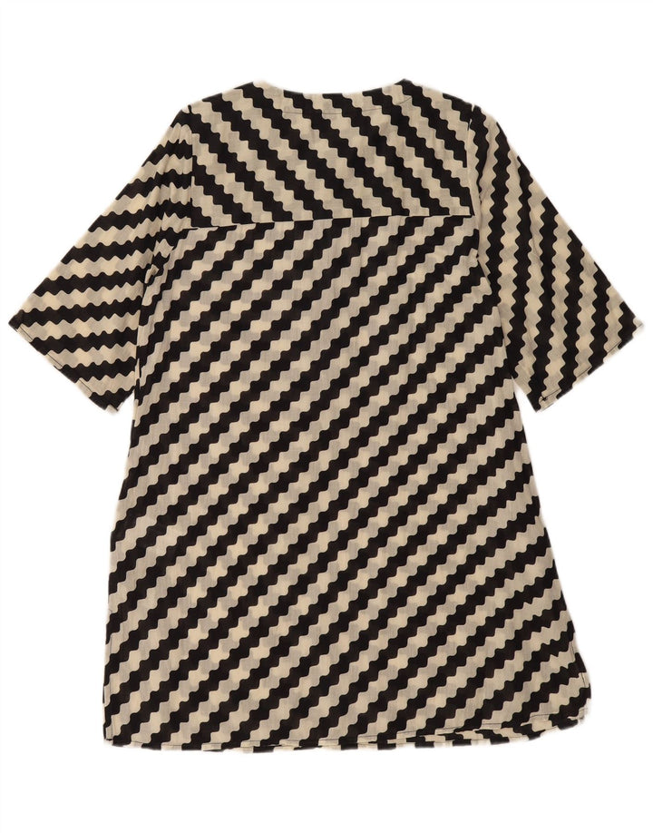 Sukienka damska COMPANIA FANTASTICA UK 14, średnia, czarna bawełna w paski