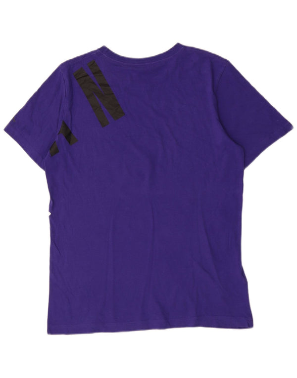 Chłopięcy T-shirt z grafiką Jordan, 13-14 lat, XL, fioletowa bawełna