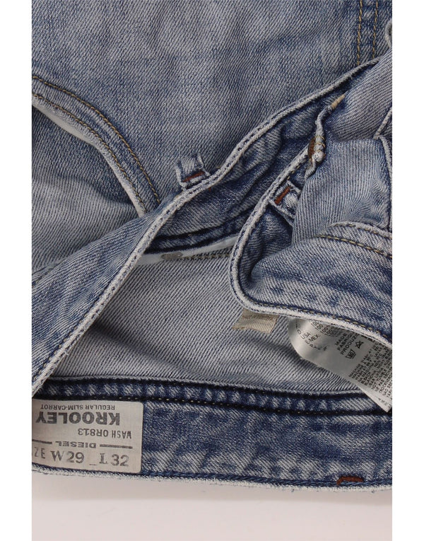 DIESEL Męskie Krooley Regular Carrot Slim Jeans W29 L32 Niebieskie bawełniane