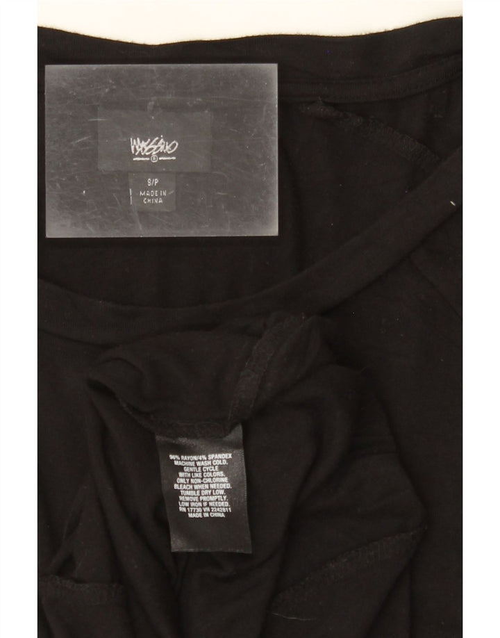 Damska sukienka maxi z rękawem 3/4 MOSSIMO UK 10 Small Black Rayon