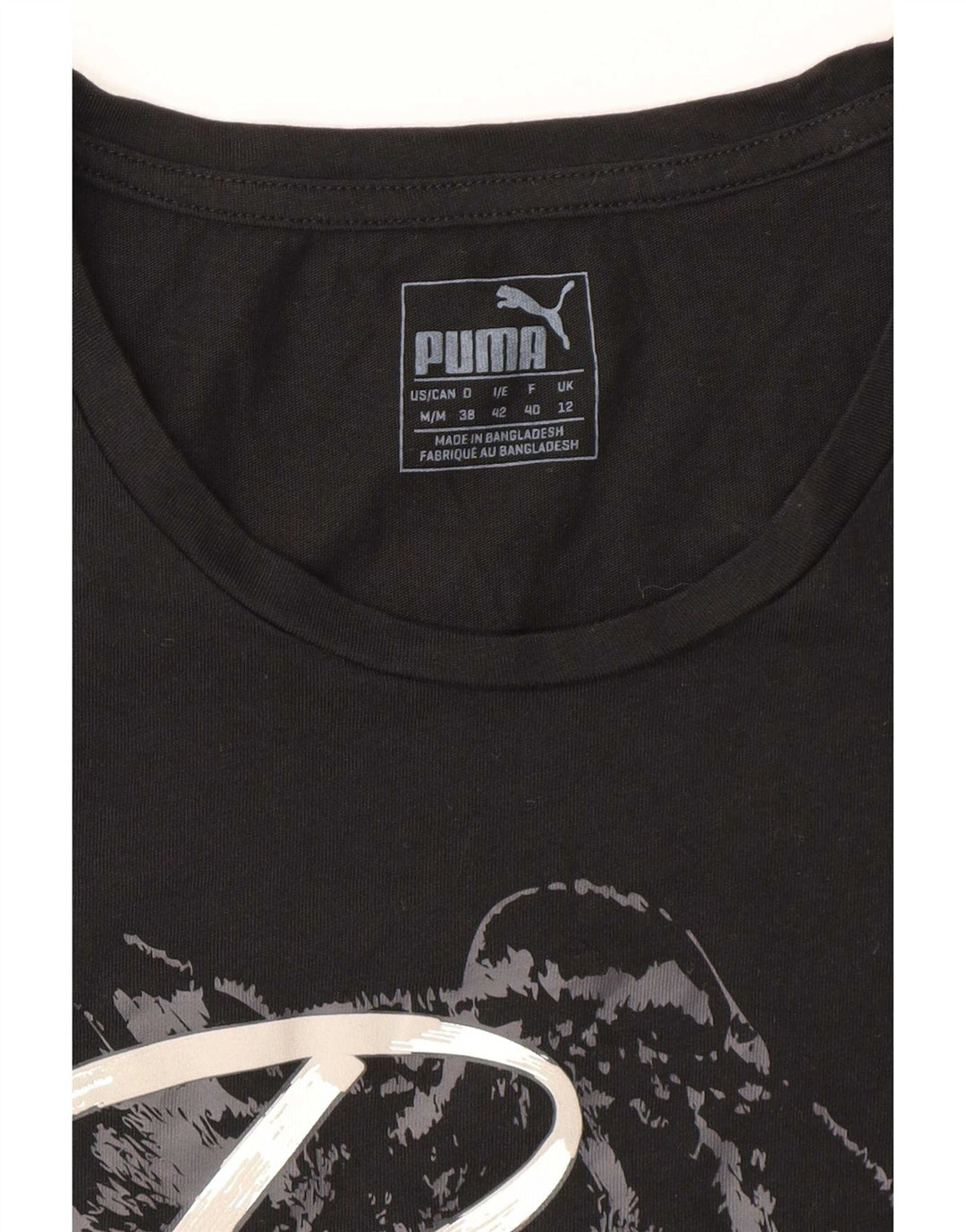 Damska koszulka z grafiką Puma Top UK 12 Medium Black