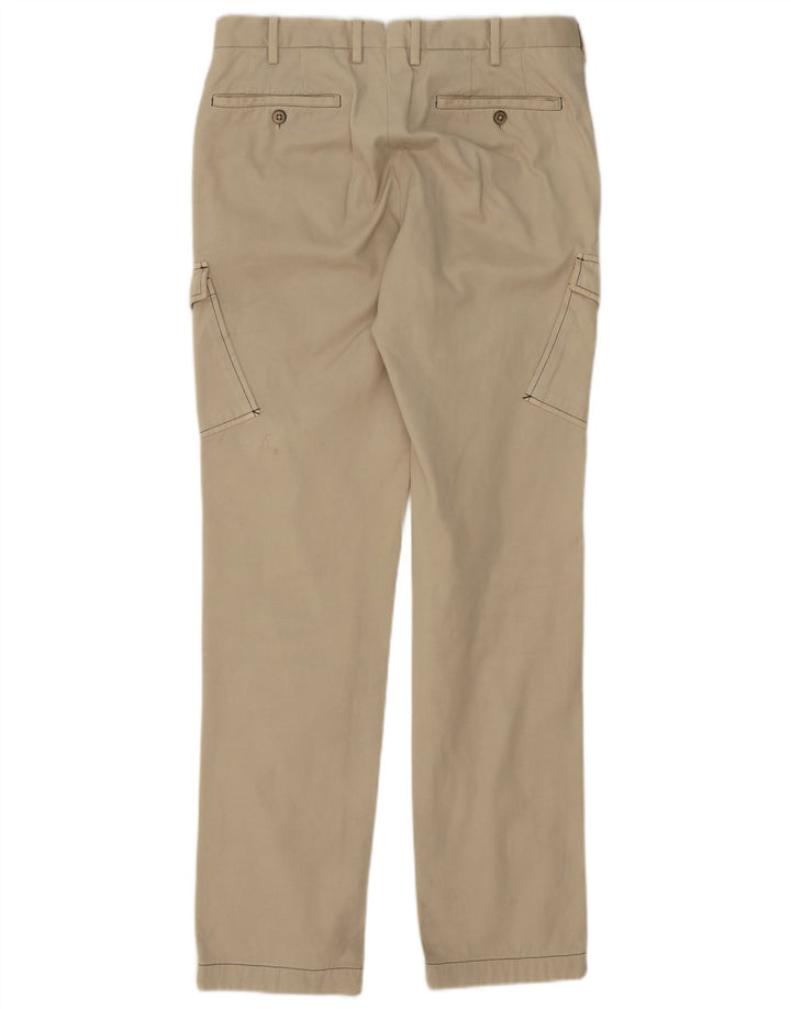 PT01 Mens Slim Fit Cargo Trousers IT 48 Medium W32 L33 Beige Cotton