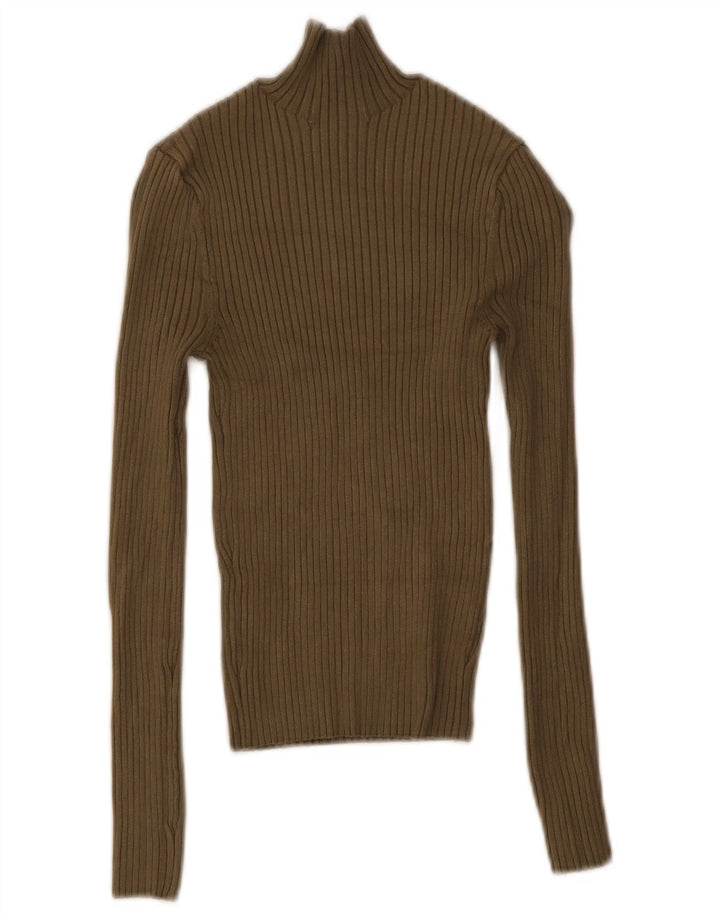 Damski krótki top Zara UK 8 Small Khaki, wiskoza