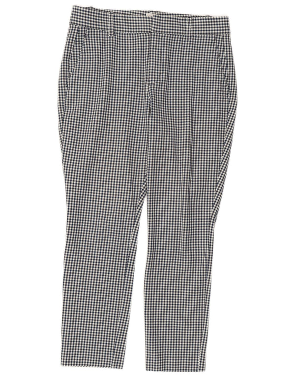 Damskie, obcisłe spodnie GAP UK 8 Small W30 L25 Granatowa kratka