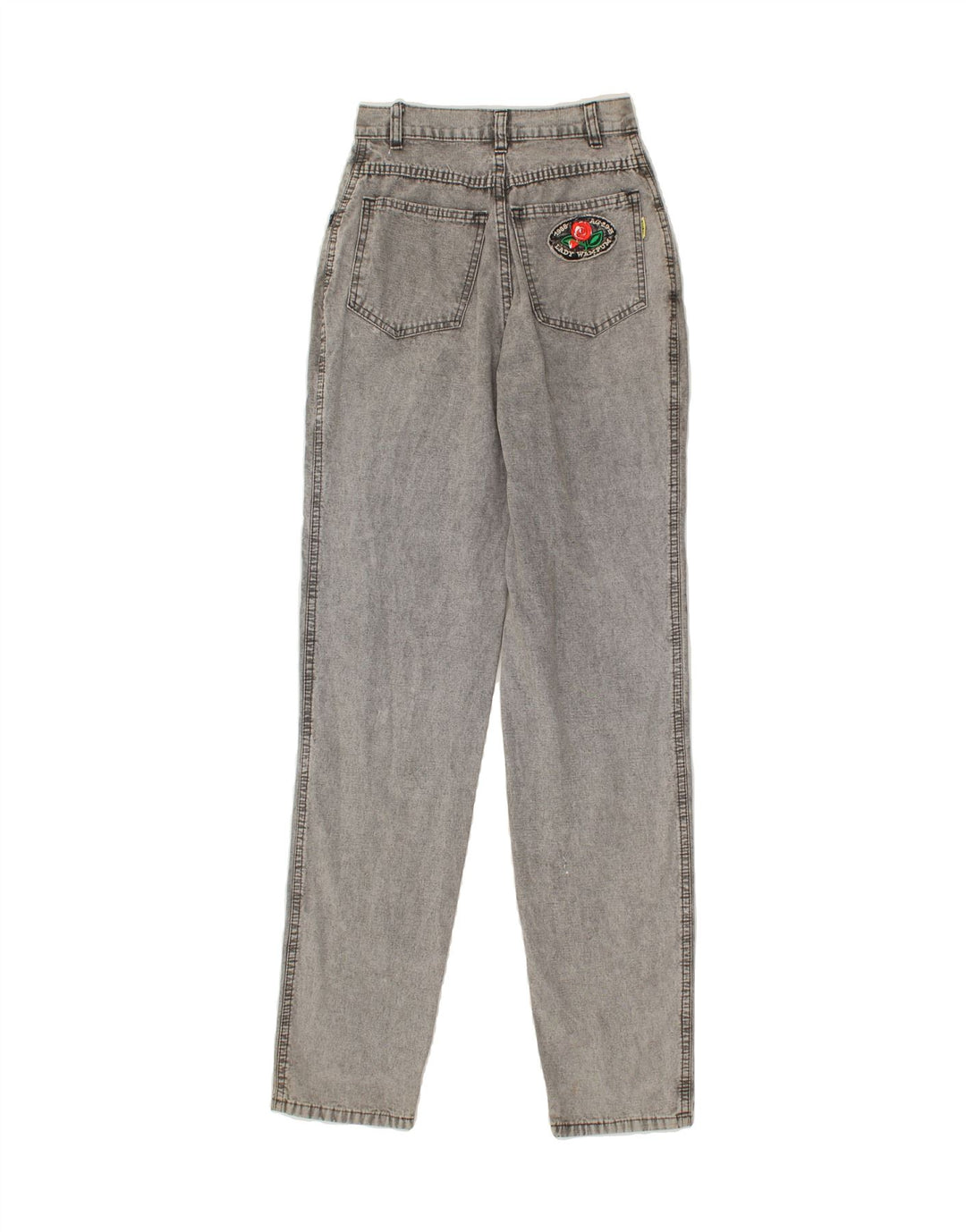 WAMPUM Womens Tapered Jeans IT 42 Medium W24 L32 Grey Cotton Vintage Wampum and Second-Hand Wampum from Messina Hembry 
