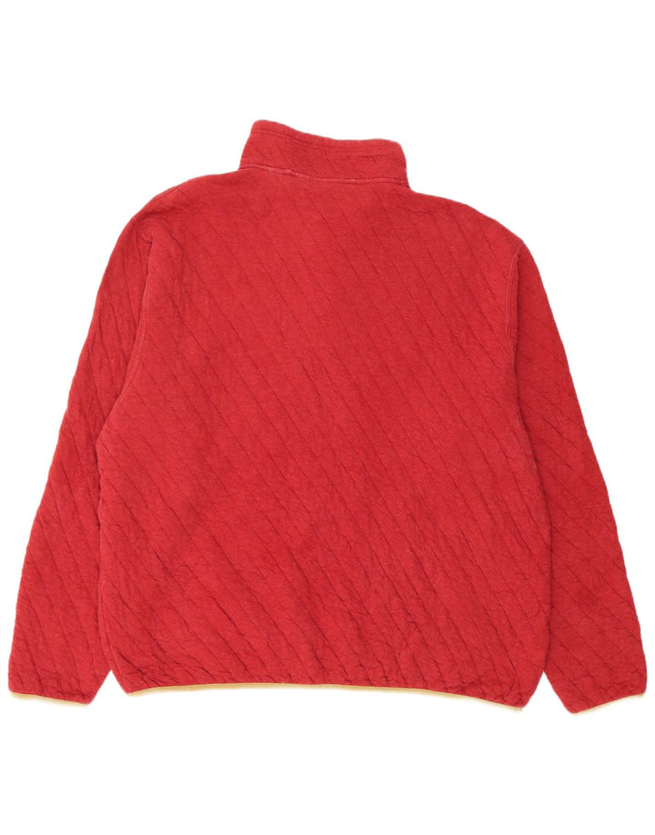 Męska bluza z dekoltem w kształcie litery Orvis, sweter XL, czerwona, bawełniana