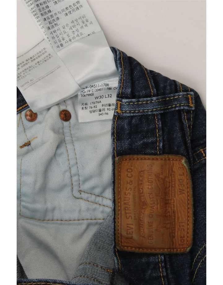 Damskie jeansy Levi's 511 Slim W30 L32 Niebieskie bawełniane