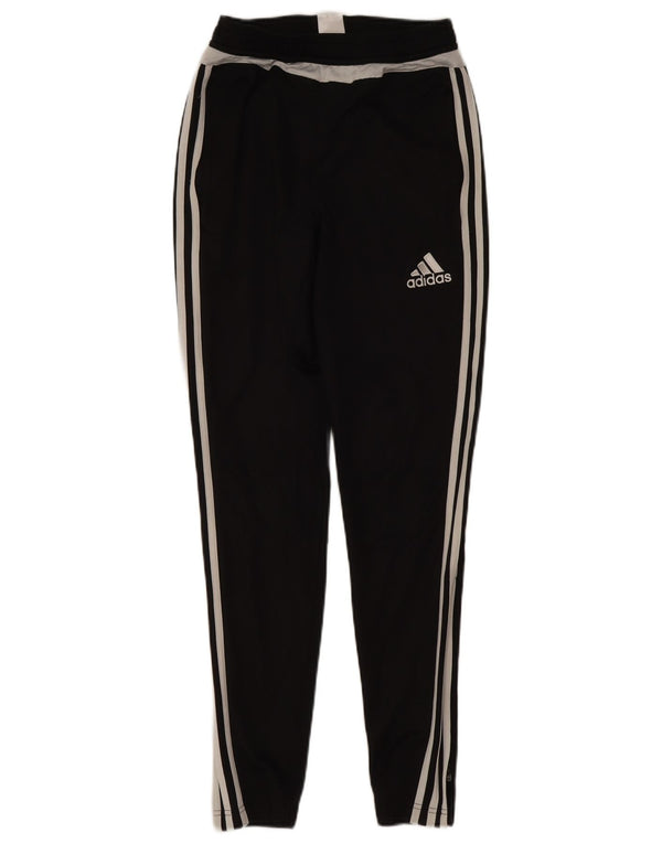 Męskie spodnie dresowe Adidas Climalite XS, czarny poliester z blokami kolorów