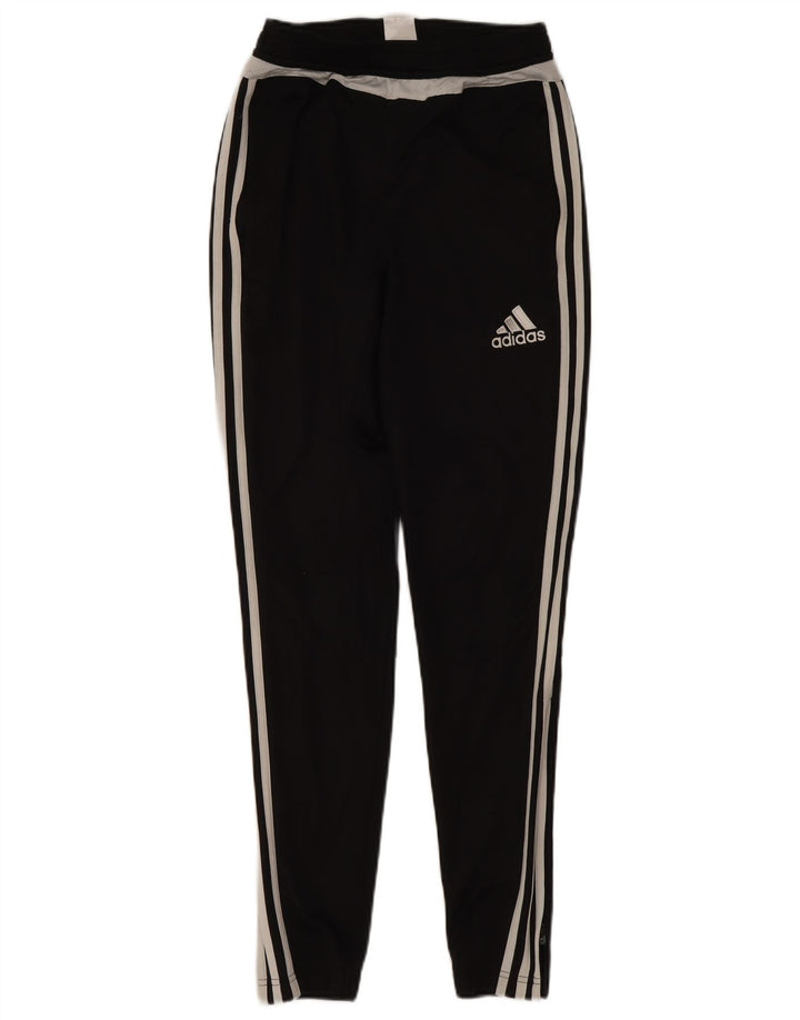 Męskie spodnie dresowe Adidas Climalite XS, czarny poliester z blokami kolorów