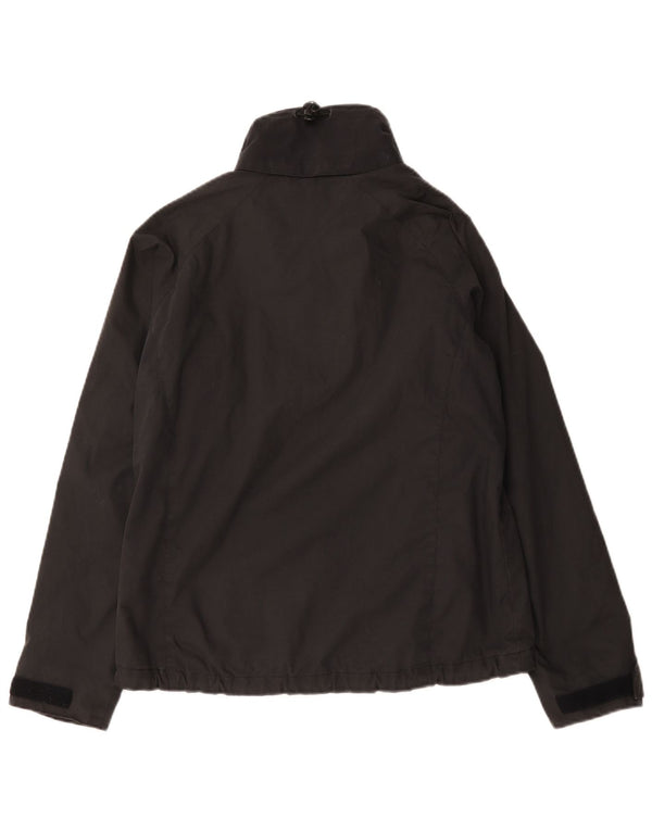 Jack Wolfskin Womens Rain Jacket UK 12/14 Medium Black Polyester