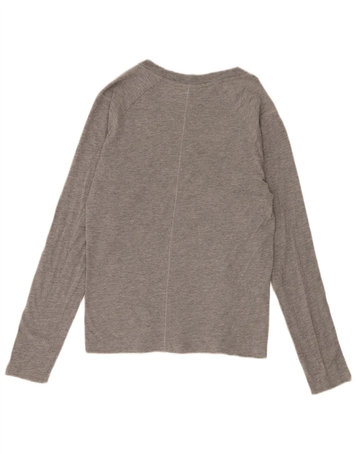 Damski top Nike z długim rękawem, UK 10, mały, szary, bawełniany