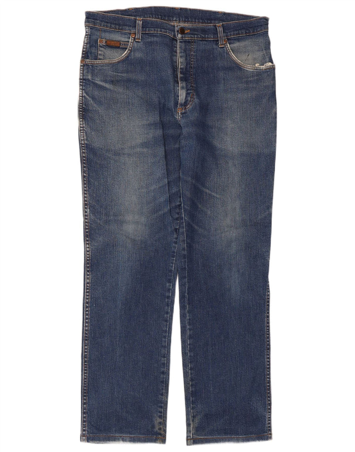 Męskie jeansy Wrangler Texas Straight W38 L32 Niebieskie, bawełniane