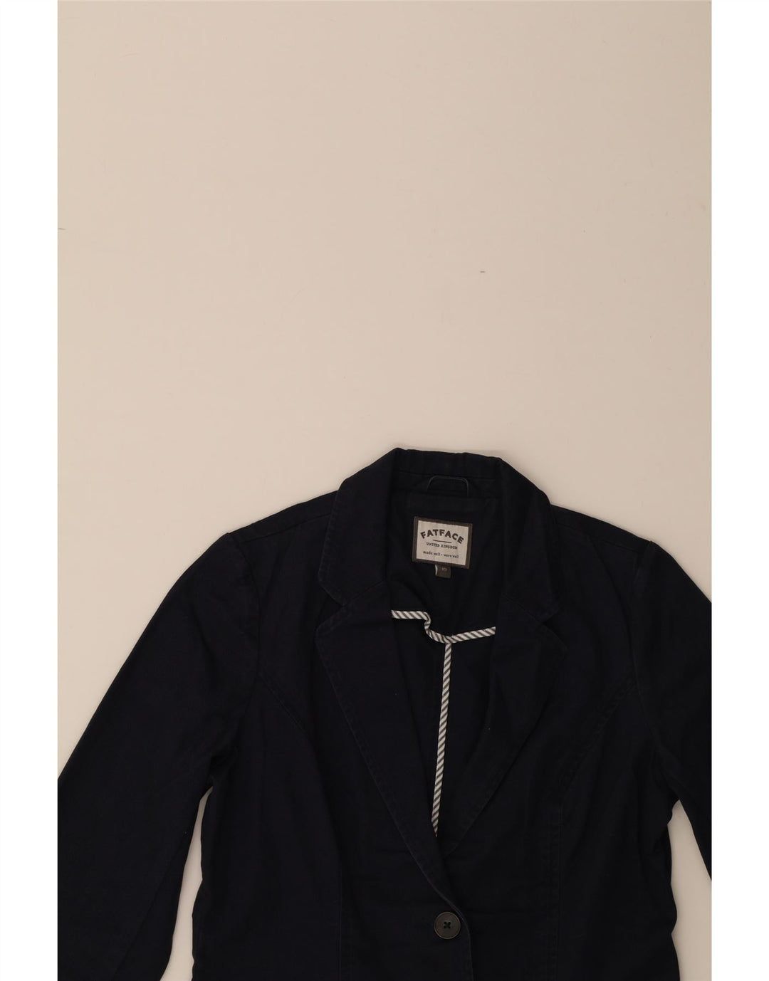 FAT FACE Girls 3/4 Sleeve 2 Button Blazer Jacket 9-10 Years Navy Blue Vintage Fat Face and Second-Hand Fat Face from Messina Hembry 