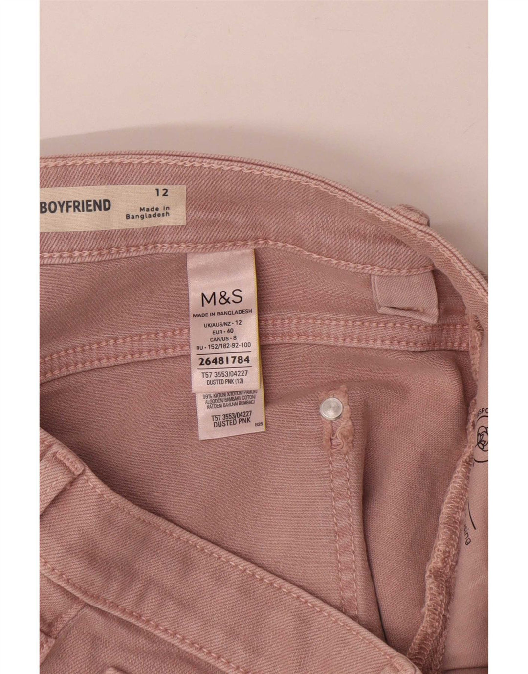 Damskie spodenki jeansowe Marks & Spencer UK 12 Medium W30 Różowa bawełna