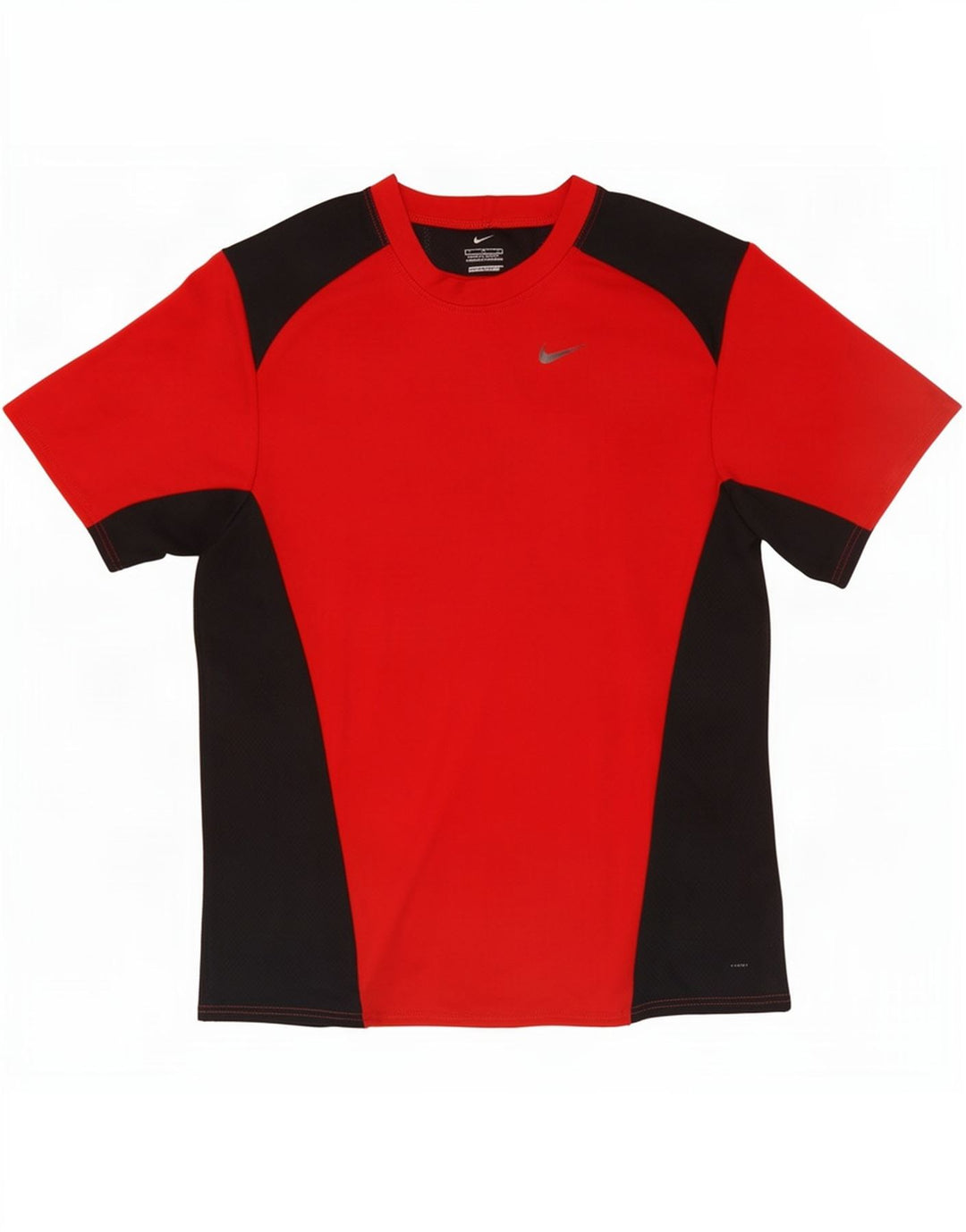 Męski T-shirt Nike Dri Fit, duży, czerwony, poliestrowy blok kolorów