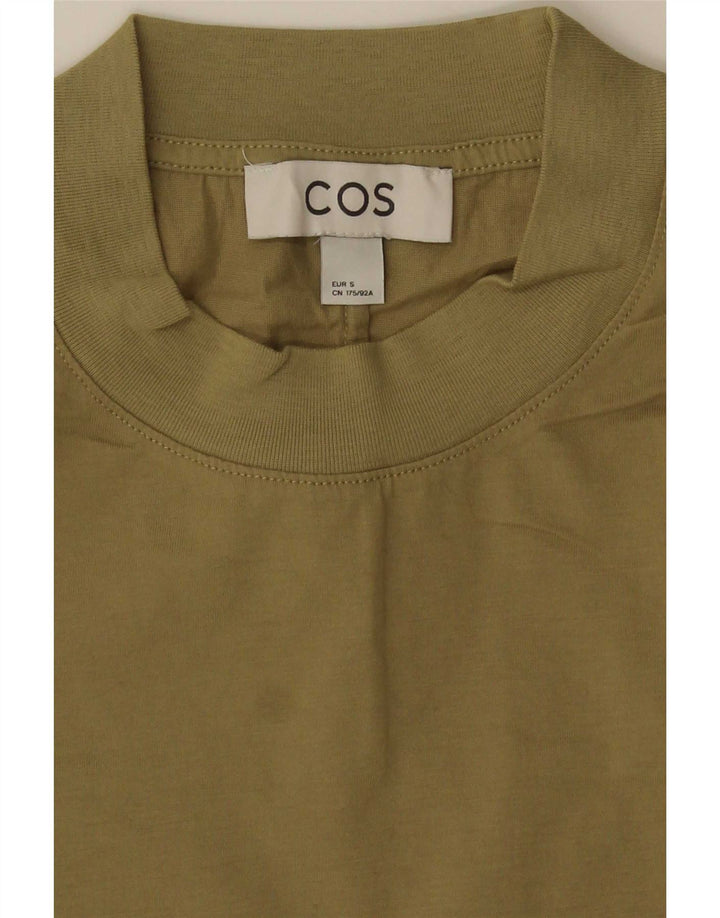 Cos Męski T-shirt Top Mały Khaki