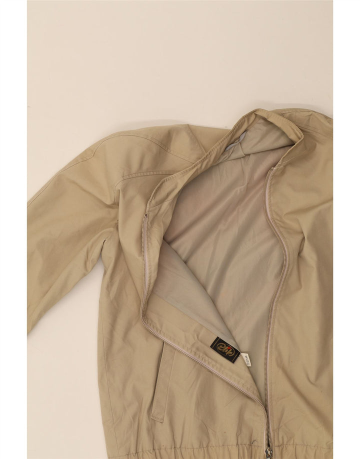 VINTAGE Mens Bomber Jacket UK 36 Small Beige Synthetic Vintage Vintage and Second-Hand Vintage from Messina Hembry 