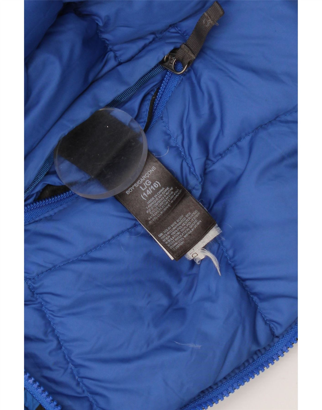 Dwustronna wyściełana kurtka chłopięca z kapturem The North Face 12-13 lat, duża, niebieska