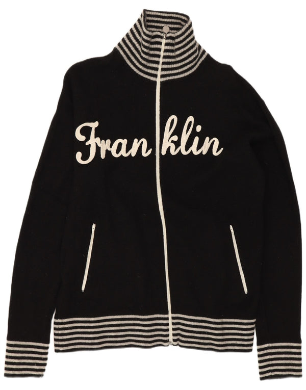 Męski sweter z grafiką Franklin & Marshall, duży, wełniany w czarne paski