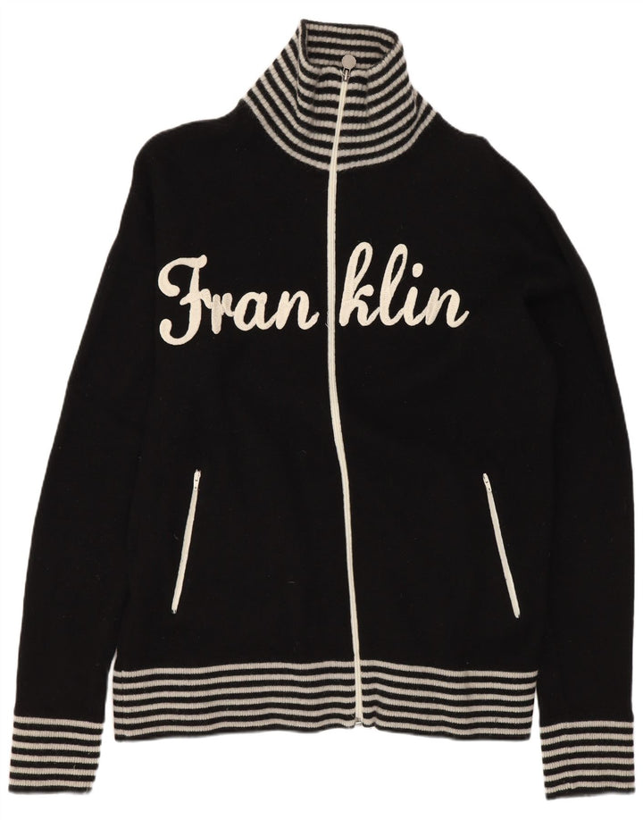 Męski sweter z grafiką Franklin & Marshall, duży, wełniany w czarne paski