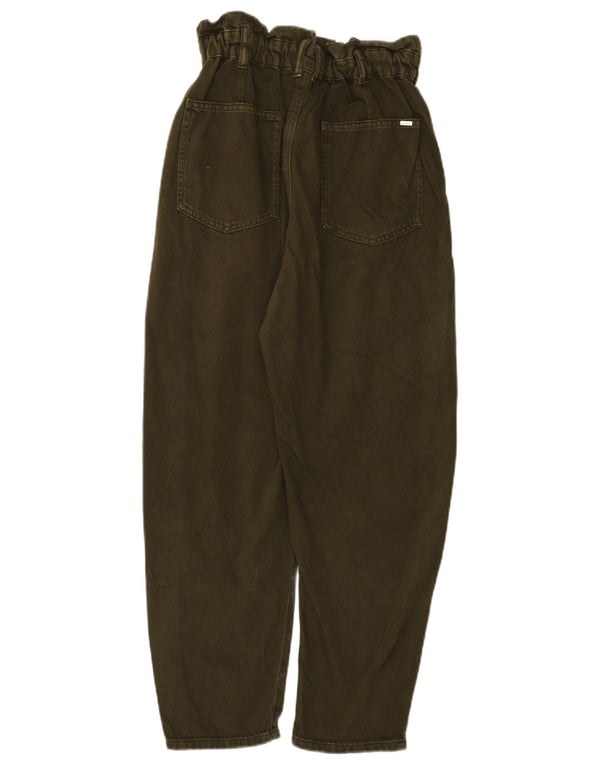 Damskie, krótkie spodnie Zara z wysokim stanem i luźnym krojem EU 38 Small W28 L26 Khaki