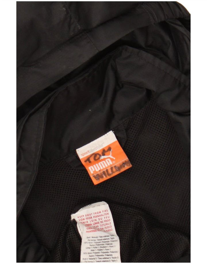Męska kurtka przeciwdeszczowa z kapturem Puma UK 36 Small Black Nylon