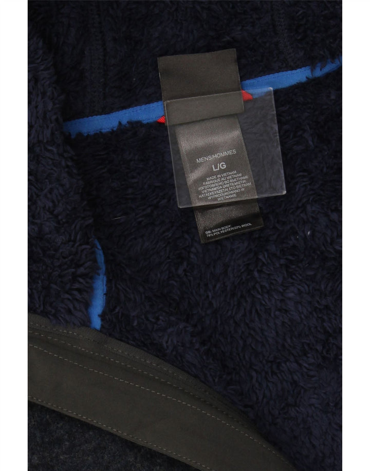 THE NORTH FACE Męski sweter rozpinany z kapturem, duży, granatowy, poliester