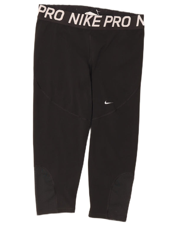 Damskie legginsy Nike Dri Fit Capri UK 18 XL, czarny poliester