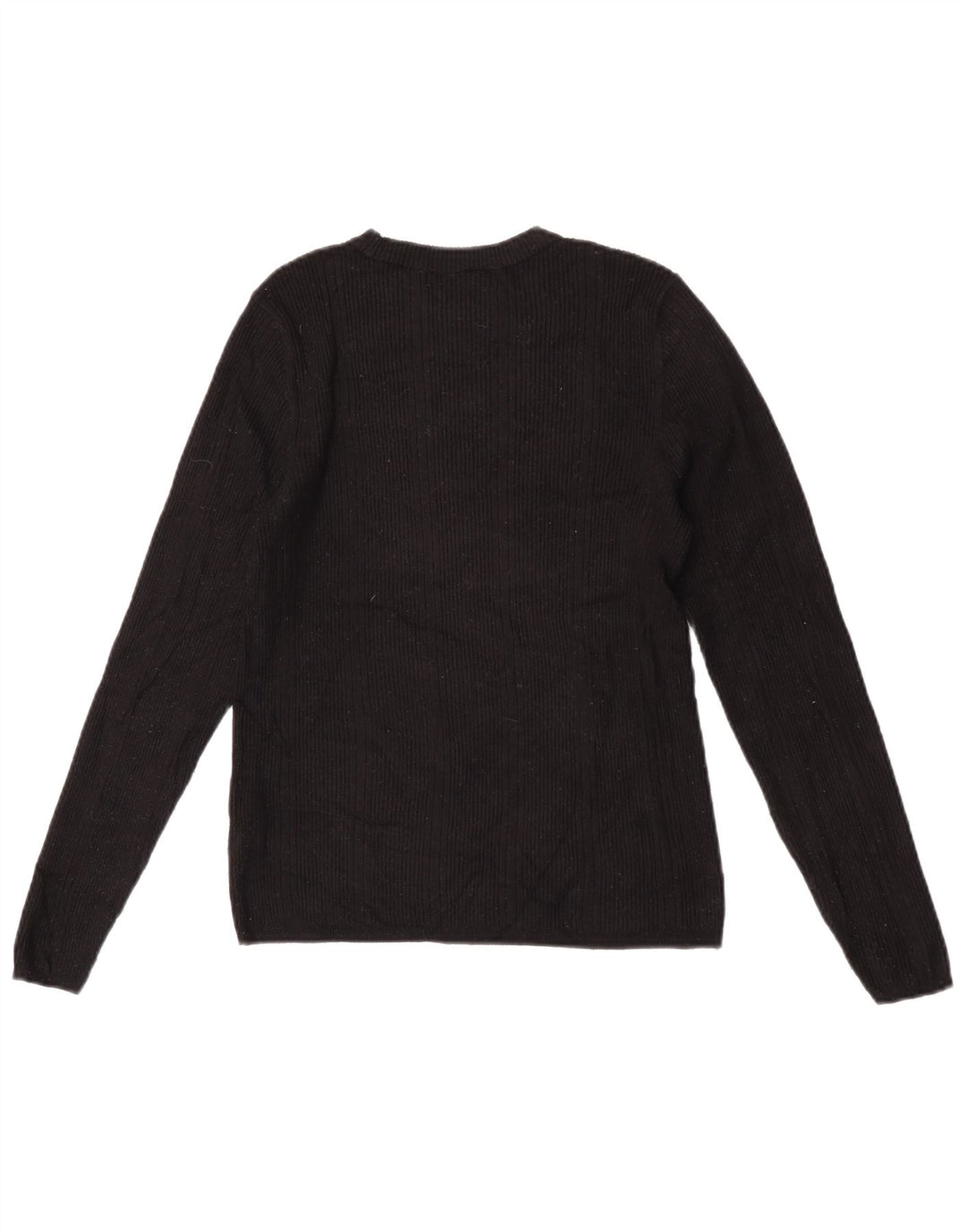 Marks & Spencer Damski sweter z dekoltem w łódkę UK 12 Średni czarny wiskoza