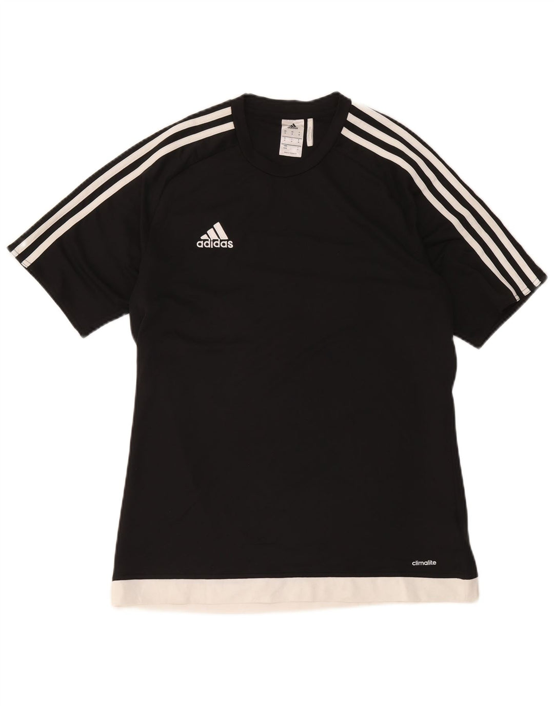 Męska koszulka Adidas Climalite Top, średni czarny poliester z blokami kolorów