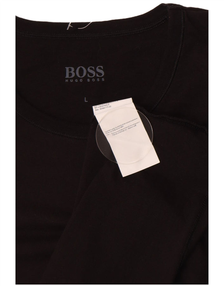Męska koszulka Hugo Boss, duża, czarna, bawełniana