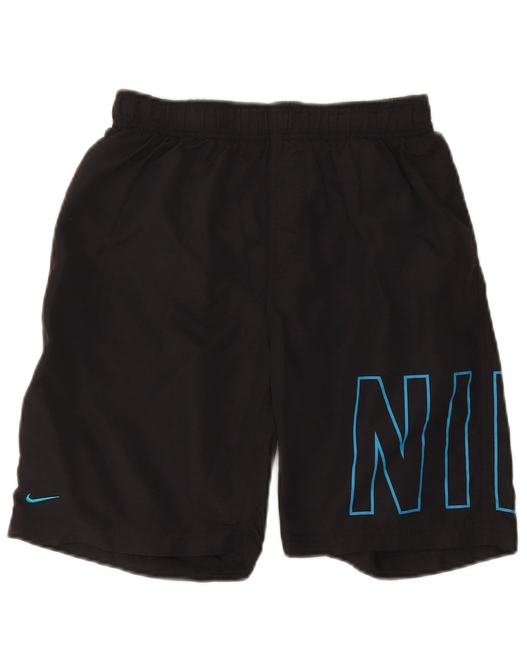 Męskie spodenki sportowe Nike z grafiką, małe, czarne, nylonowe