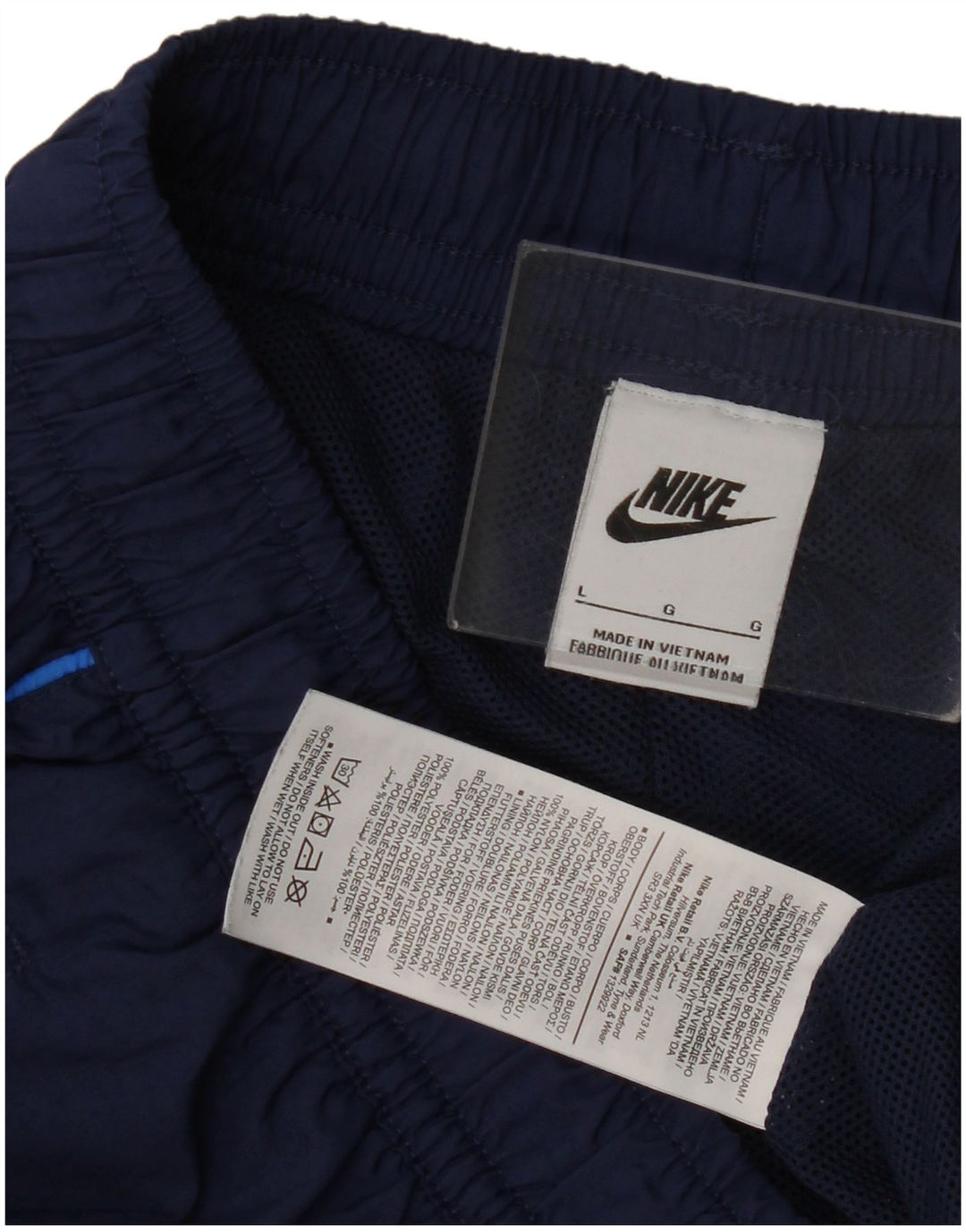 Męskie spodnie dresowe Nike, duże, granatowe, poliestrowe