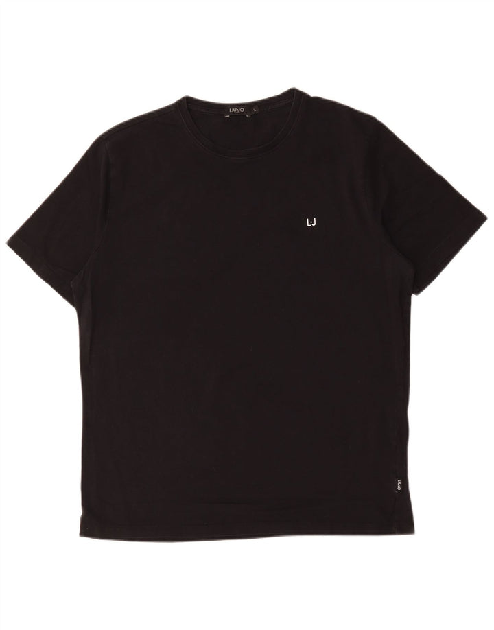 T-shirt męski Liu Jo, duży, czarny, bawełniany