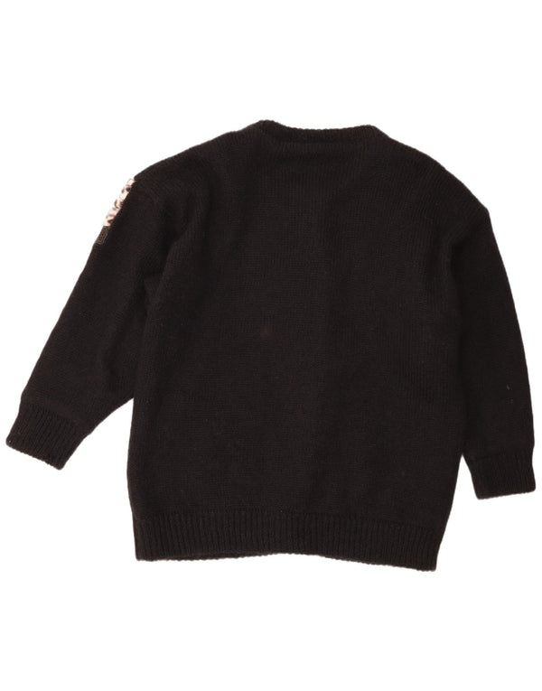 Damski sweter rozpinany Lady Charme EU 44/46 XL Czarny akrylowy nadruk zwierzęcy