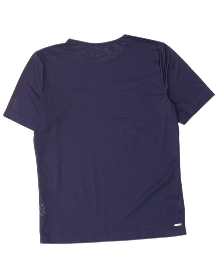 NEW BALANCE Mens Graphic T-Shirt Top Medium Navy Blue Polyester