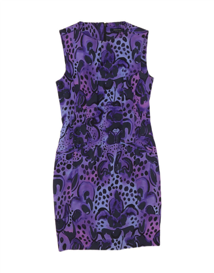 Damska sukienka z abstrakcyjnym wzorem French Connection UK 10, mała fioletowa