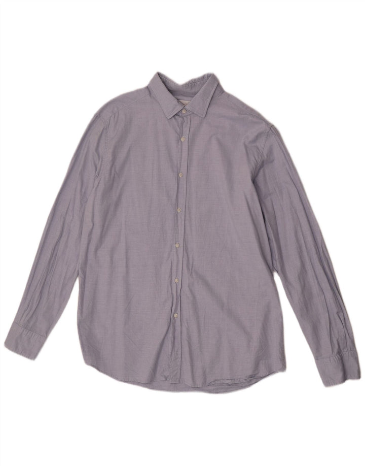 Koszula męska Massimo Dutti XL, niebieska, bawełniana