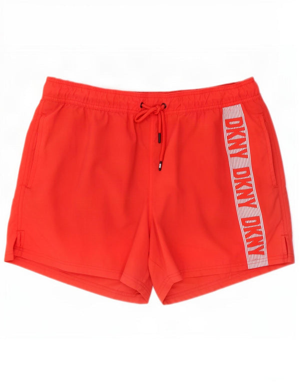 Męskie spodenki kąpielowe Dkny Graphic XL, czerwone, poliestrowe