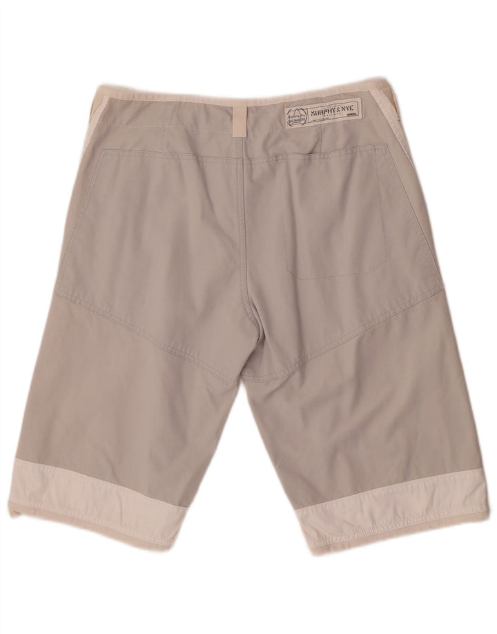 Męskie spodenki Chino Murphy & Nye Sailmakers W34, duże, białe, z blokami kolorów