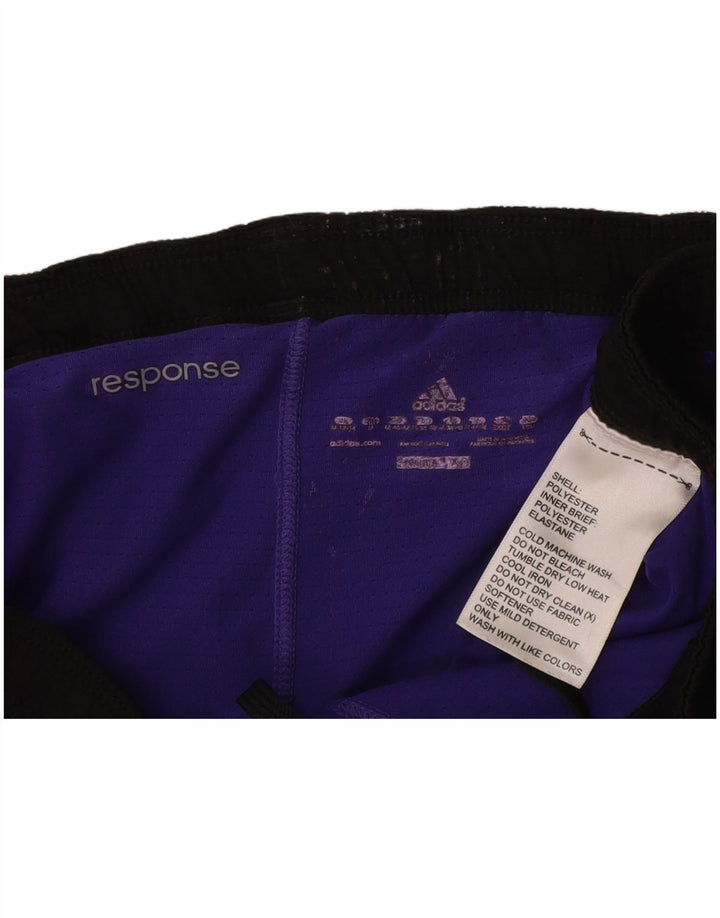 Damskie spodenki sportowe Adidas UK 12/14 Średni czarny poliester z blokami kolorów