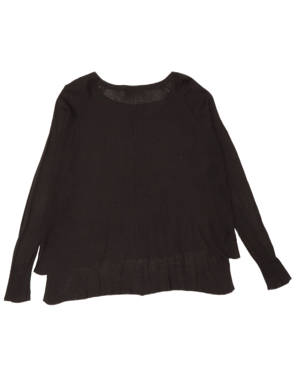 Damski top oversize z długim rękawem Zara UK 10 Small, czarna wiskoza