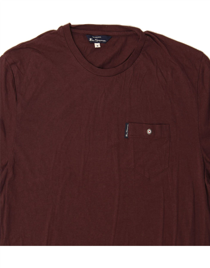 BEN SHERMAN Mens T-Shirt Top Medium Maroon Cotton Vintage Ben Sherman and Second-Hand Ben Sherman from Messina Hembry 