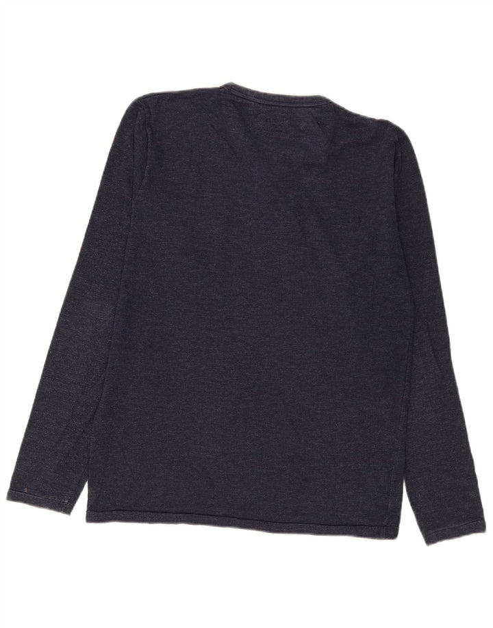 Męski top Jack & Jones z długim rękawem, średni, granatowy, nakrapiany