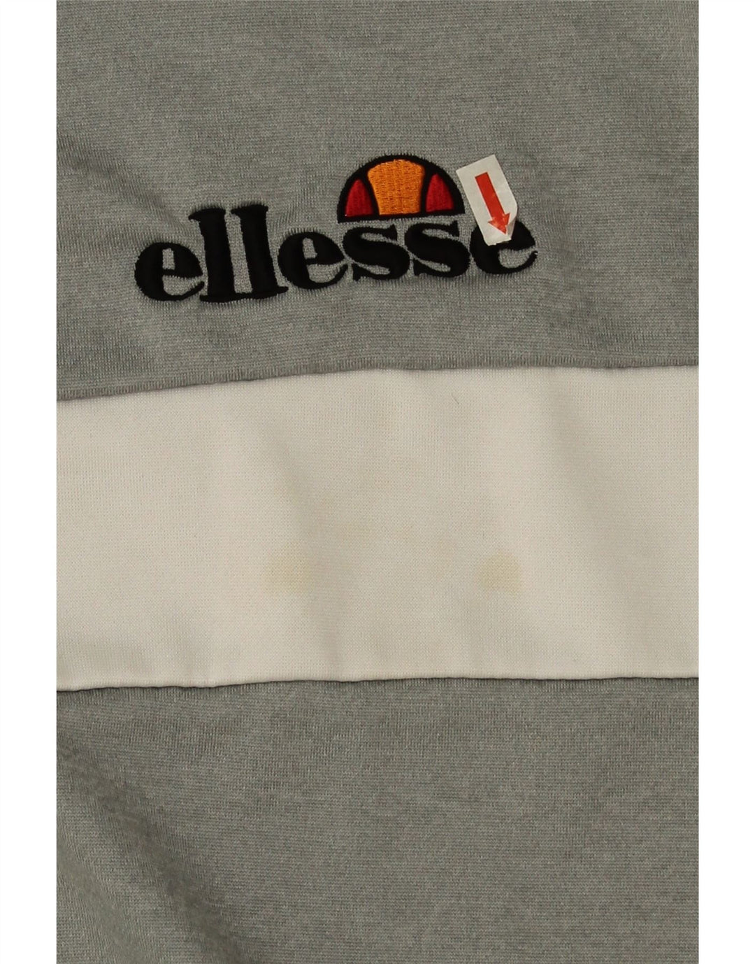 Męska bluza z grafiką Ellesse, mała, szara, z blokami kolorów, poliester