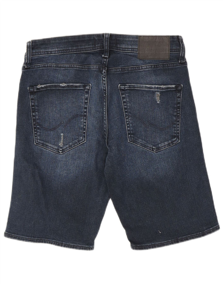 Męskie spodenki jeansowe Jack & Jones o regularnym kroju, małe W29, granatowe, bawełniane
